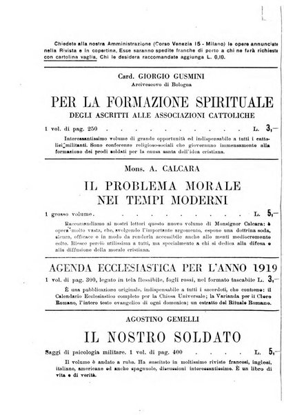 Vita e pensiero rassegna italiana di coltura