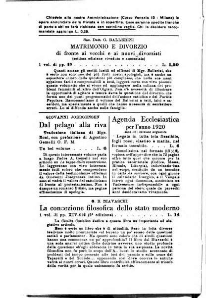 Vita e pensiero rassegna italiana di coltura