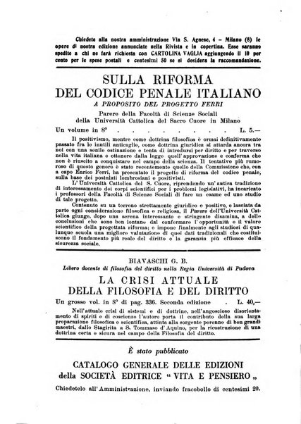 Vita e pensiero rassegna italiana di coltura