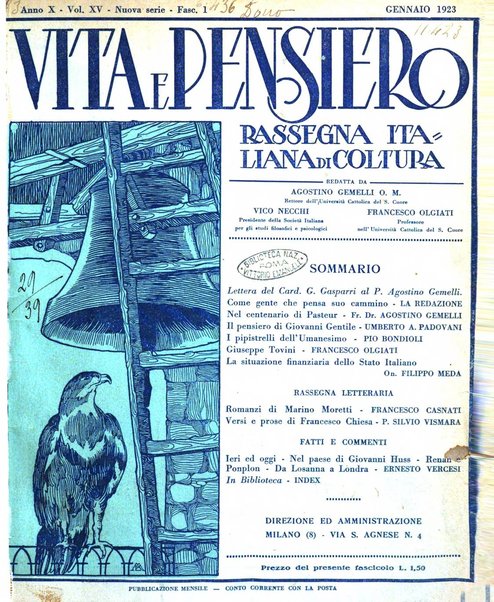 Vita e pensiero rassegna italiana di coltura