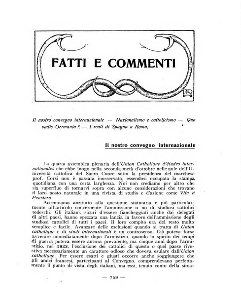 Vita e pensiero rassegna italiana di coltura