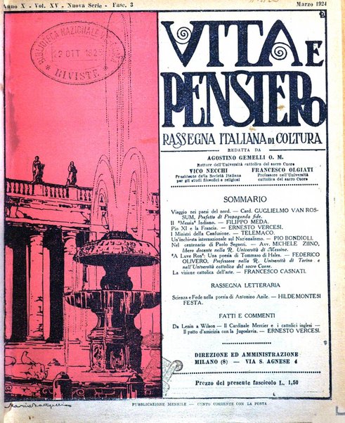 Vita e pensiero rassegna italiana di coltura