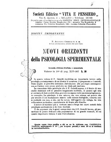 Vita e pensiero rassegna italiana di coltura