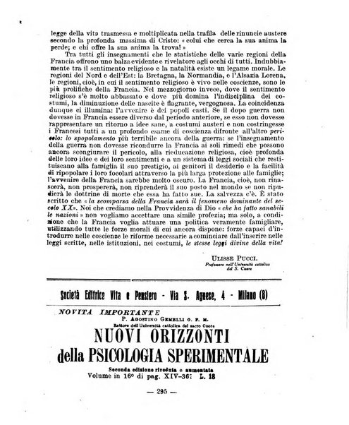 Vita e pensiero rassegna italiana di coltura