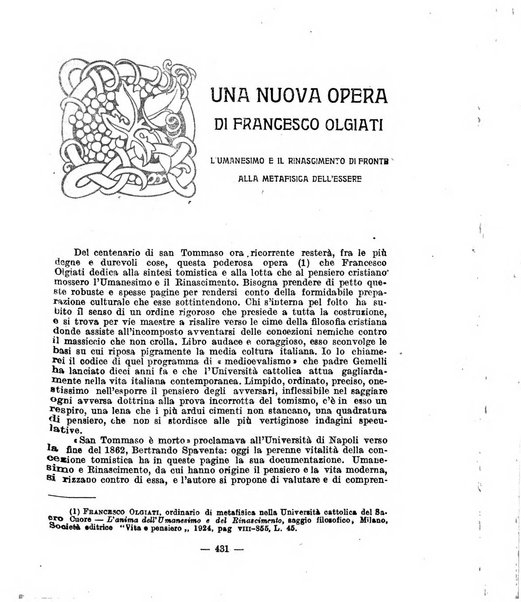 Vita e pensiero rassegna italiana di coltura