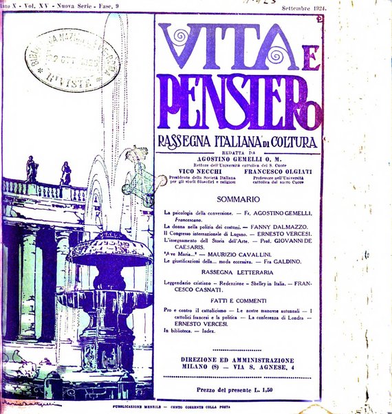 Vita e pensiero rassegna italiana di coltura