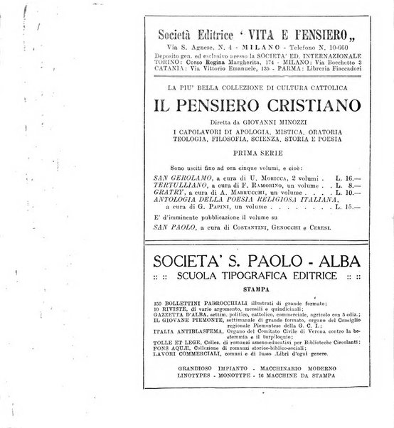 Vita e pensiero rassegna italiana di coltura