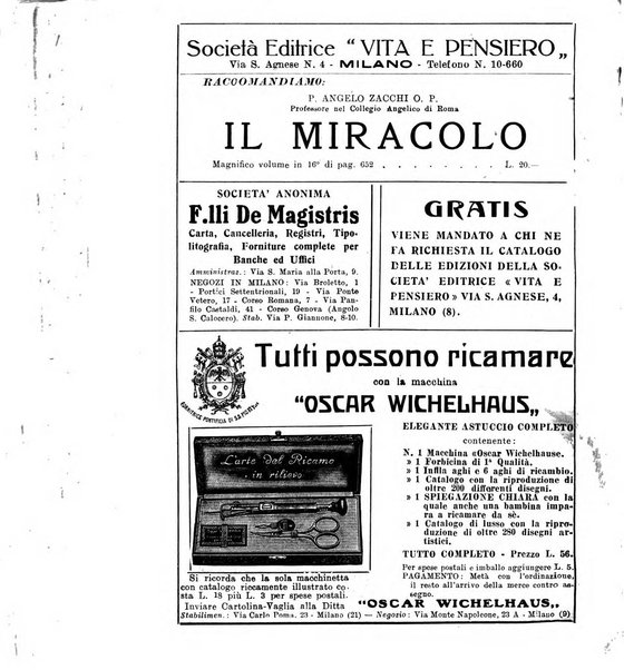 Vita e pensiero rassegna italiana di coltura