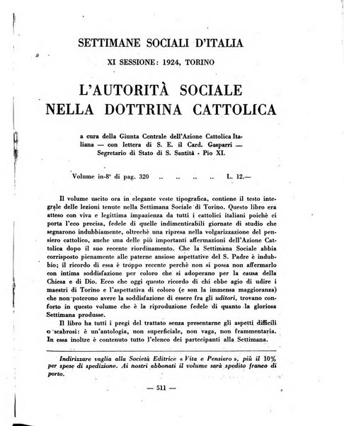 Vita e pensiero rassegna italiana di coltura