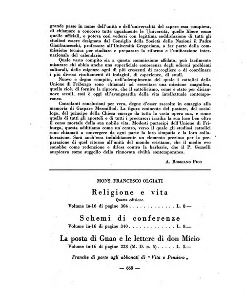 Vita e pensiero rassegna italiana di coltura