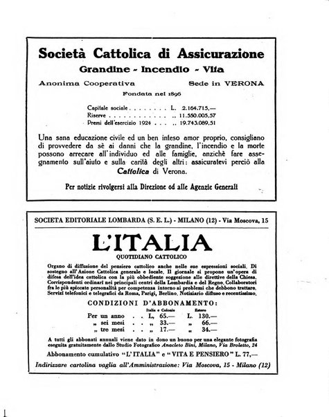 Vita e pensiero rassegna italiana di coltura