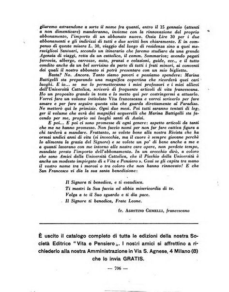 Vita e pensiero rassegna italiana di coltura