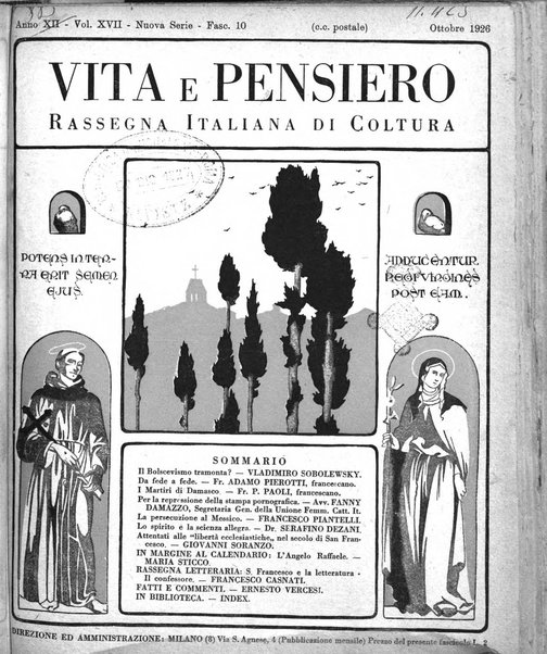 Vita e pensiero rassegna italiana di coltura