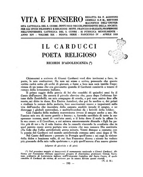 Vita e pensiero rassegna italiana di coltura