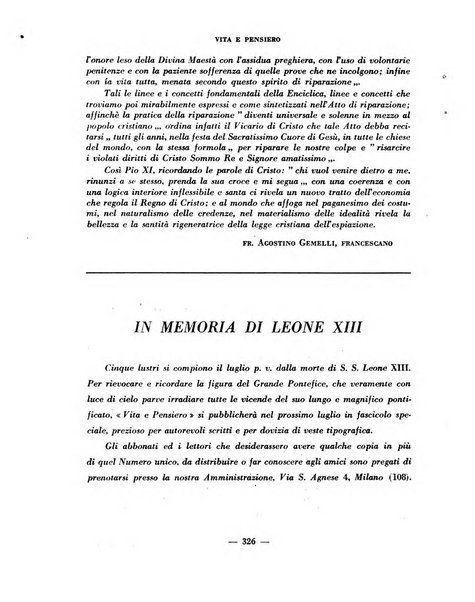 Vita e pensiero rassegna italiana di coltura