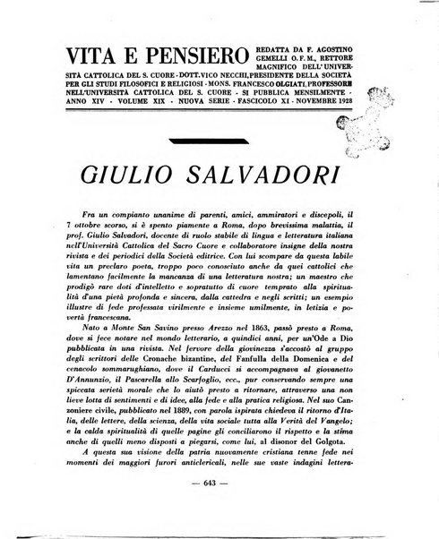 Vita e pensiero rassegna italiana di coltura