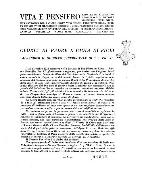 Vita e pensiero rassegna italiana di coltura