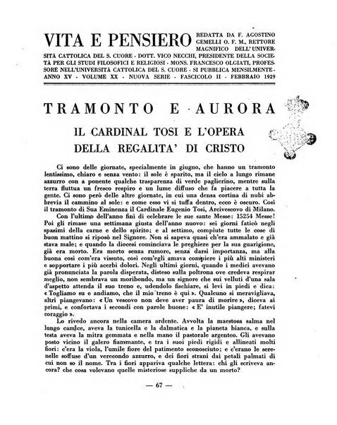 Vita e pensiero rassegna italiana di coltura