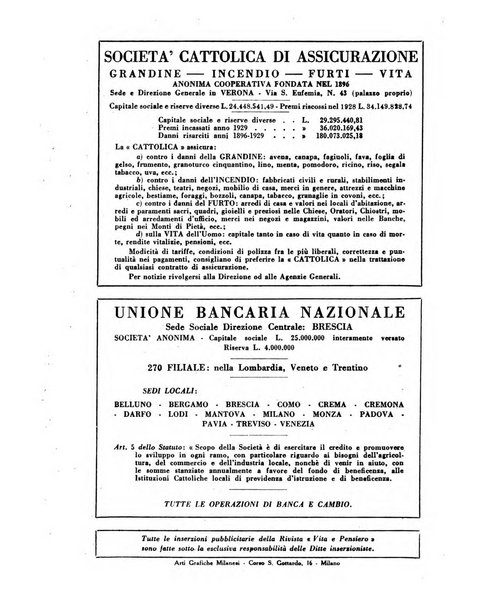 Vita e pensiero rassegna italiana di coltura