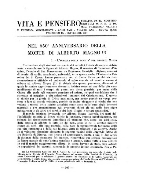 Vita e pensiero rassegna italiana di coltura