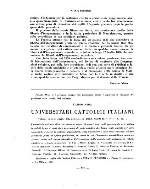 Vita e pensiero rassegna italiana di coltura