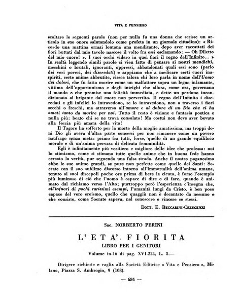 Vita e pensiero rassegna italiana di coltura