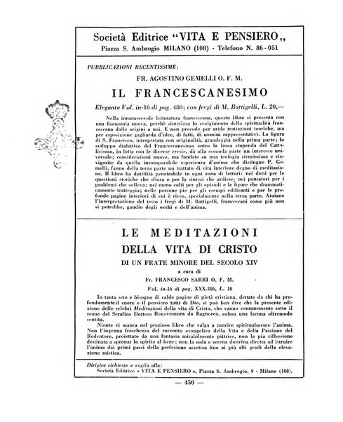 Vita e pensiero rassegna italiana di coltura