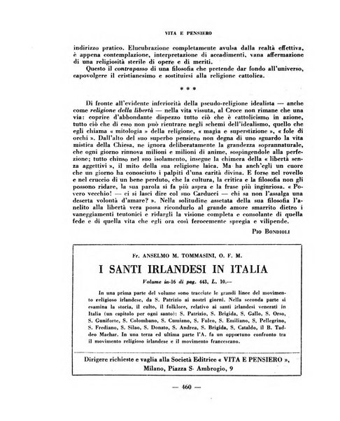 Vita e pensiero rassegna italiana di coltura