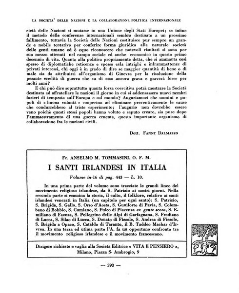 Vita e pensiero rassegna italiana di coltura