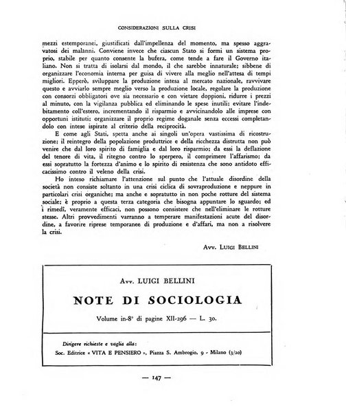 Vita e pensiero rassegna italiana di coltura