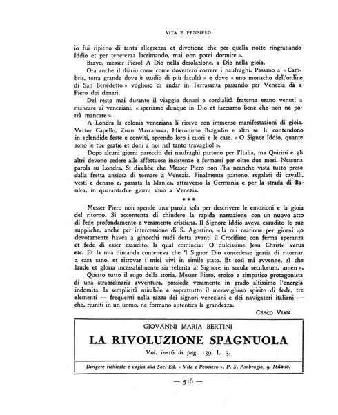 Vita e pensiero rassegna italiana di coltura