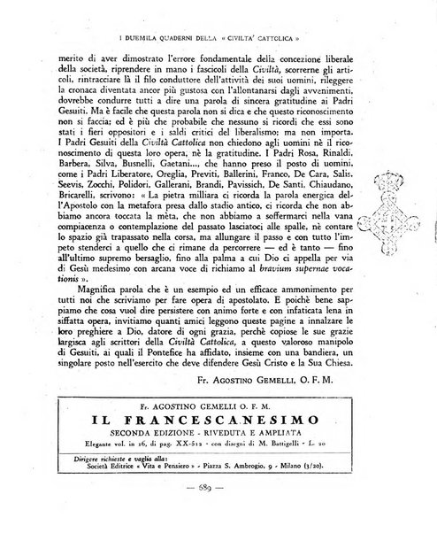 Vita e pensiero rassegna italiana di coltura