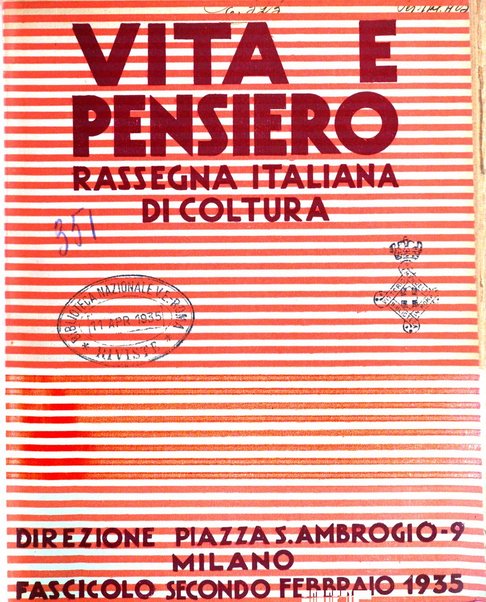 Vita e pensiero rassegna italiana di coltura