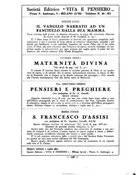 Vita e pensiero rassegna italiana di coltura