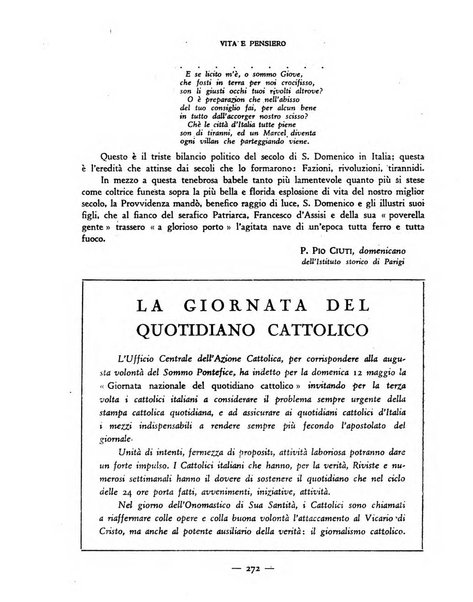 Vita e pensiero rassegna italiana di coltura