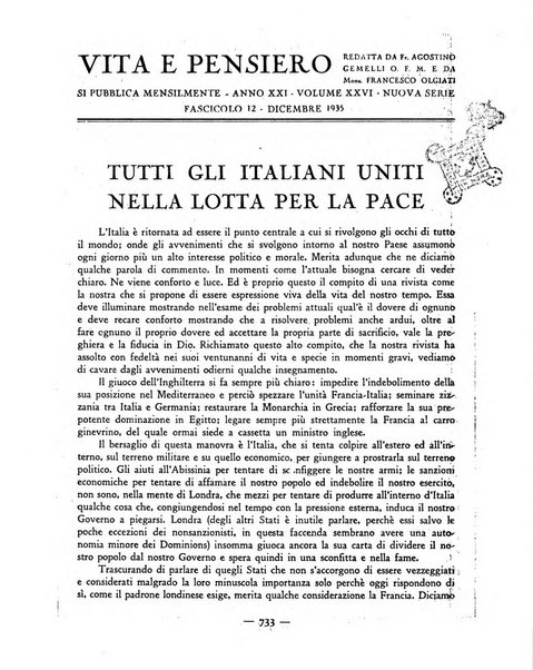 Vita e pensiero rassegna italiana di coltura