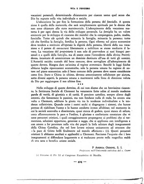 Vita e pensiero rassegna italiana di coltura