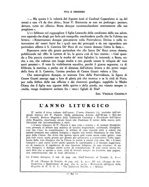 Vita e pensiero rassegna italiana di coltura