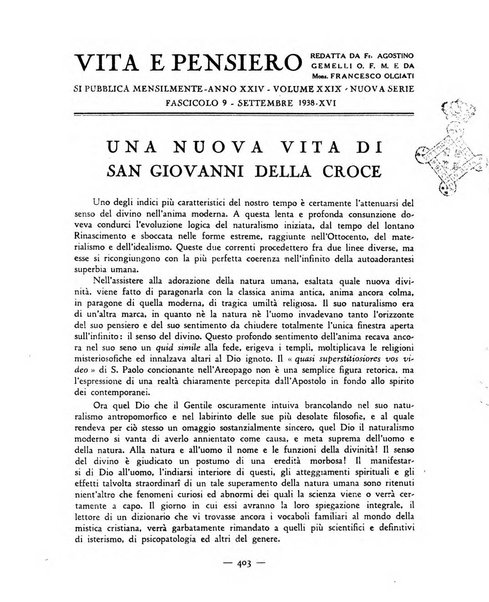 Vita e pensiero rassegna italiana di coltura