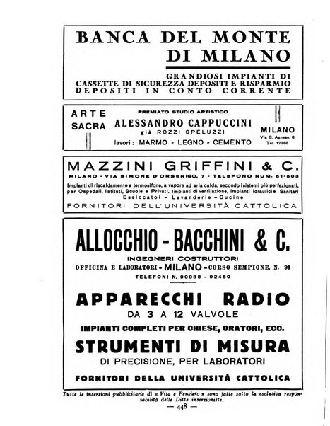 Vita e pensiero rassegna italiana di coltura