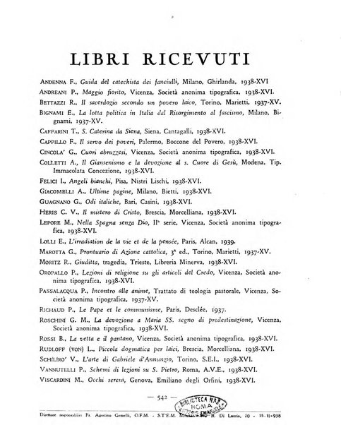 Vita e pensiero rassegna italiana di coltura