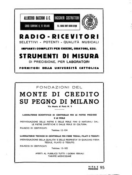 Vita e pensiero rassegna italiana di coltura