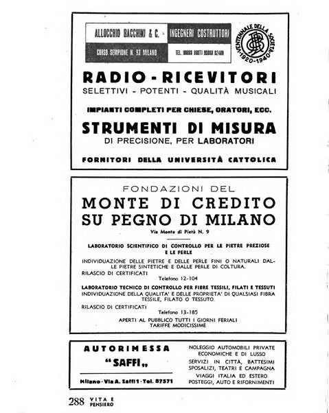 Vita e pensiero rassegna italiana di coltura