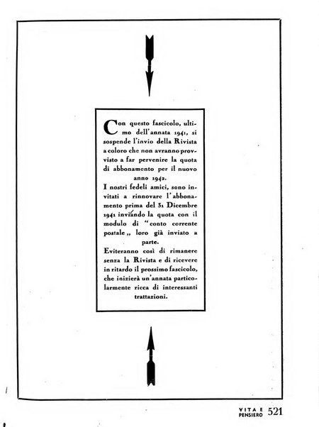 Vita e pensiero rassegna italiana di coltura