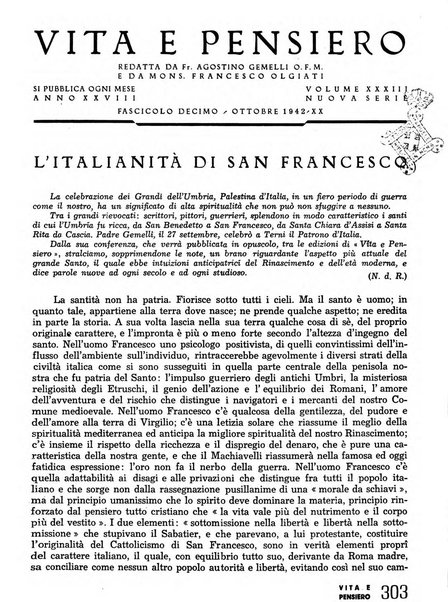 Vita e pensiero rassegna italiana di coltura