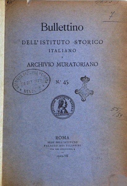 Bullettino dell'Istituto storico italiano e Archivio muratoriano