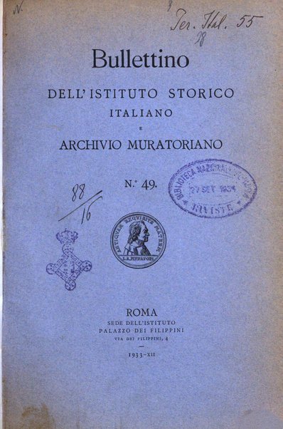 Bullettino dell'Istituto storico italiano e Archivio muratoriano