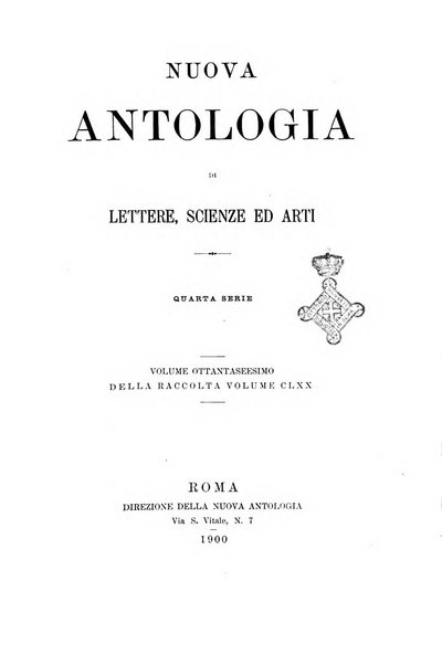 Nuova antologia di lettere, scienze ed arti