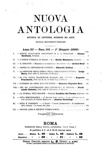 Nuova antologia di lettere, scienze ed arti