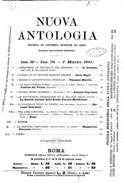 Nuova antologia di lettere, scienze ed arti